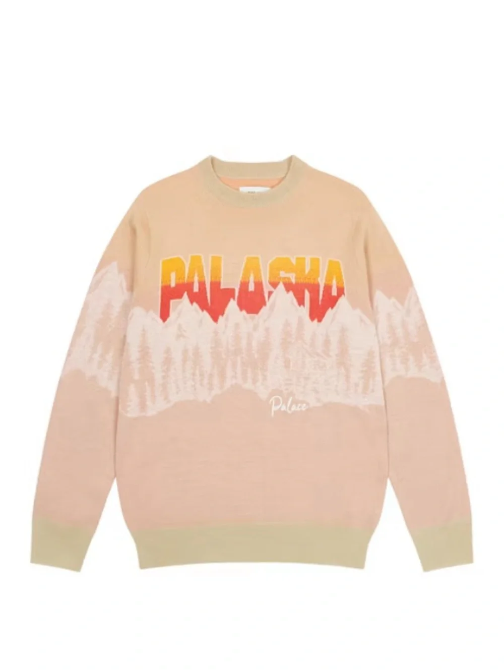 Palace Beige Palaska Knit Sweater Holiday 2020 Collection Sz Large